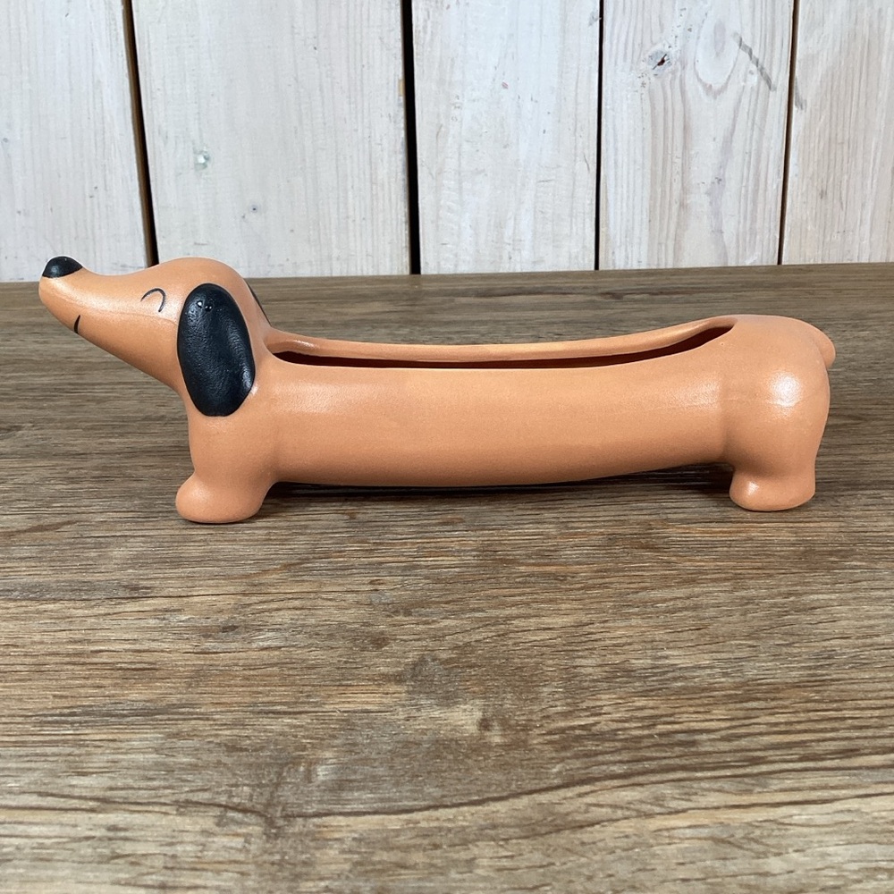 Daisy the Dachshund Ceramic Planter 8.5” x 2.5” x 2.5” - Picture 9 of 12